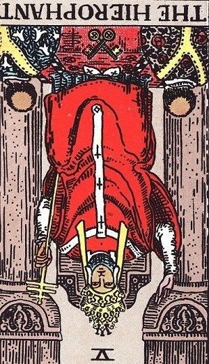 the hierophant-reversed position