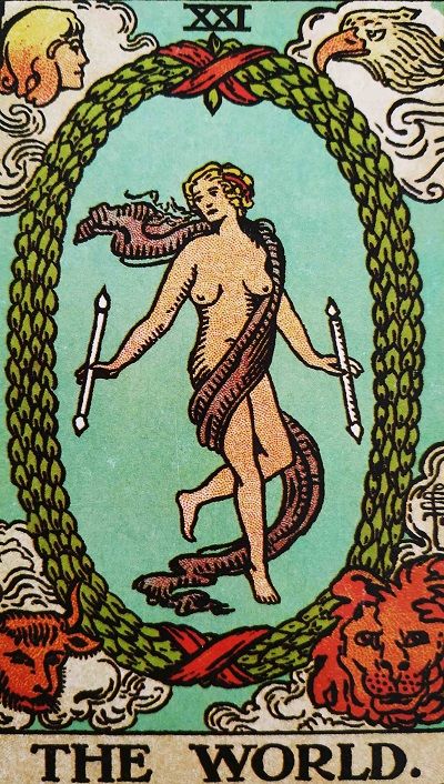 the world tarot card