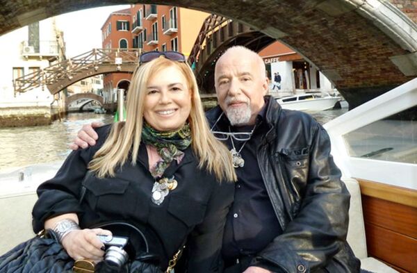 Paulo Coelho with his wife