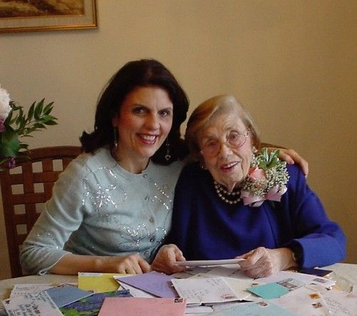 Susan Miller with her mother